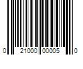 Barcode Image for UPC code 021000000050