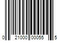 Barcode Image for UPC code 021000000555