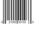 Barcode Image for UPC code 021000001033