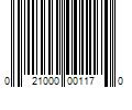 Barcode Image for UPC code 021000001170