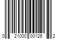 Barcode Image for UPC code 021000001262