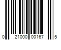 Barcode Image for UPC code 021000001675. Product Name: 