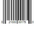 Barcode Image for UPC code 021000001750