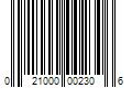 Barcode Image for UPC code 021000002306