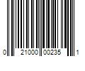 Barcode Image for UPC code 021000002351