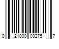 Barcode Image for UPC code 021000002757