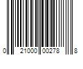 Barcode Image for UPC code 021000002788