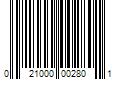 Barcode Image for UPC code 021000002801