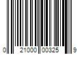 Barcode Image for UPC code 021000003259