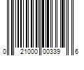 Barcode Image for UPC code 021000003396