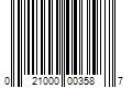 Barcode Image for UPC code 021000003587