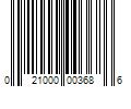 Barcode Image for UPC code 021000003686