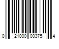 Barcode Image for UPC code 021000003754