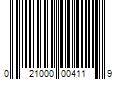 Barcode Image for UPC code 021000004119