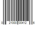 Barcode Image for UPC code 021000004126