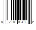 Barcode Image for UPC code 021000004812