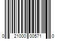 Barcode Image for UPC code 021000005710