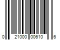 Barcode Image for UPC code 021000006106