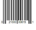 Barcode Image for UPC code 021000006151