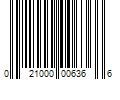 Barcode Image for UPC code 021000006366