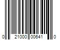 Barcode Image for UPC code 021000006410. Product Name: 