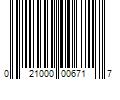 Barcode Image for UPC code 021000006717