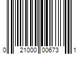 Barcode Image for UPC code 021000006731