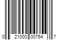 Barcode Image for UPC code 021000007547