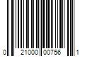 Barcode Image for UPC code 021000007561