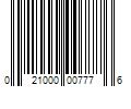 Barcode Image for UPC code 021000007776