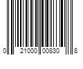 Barcode Image for UPC code 021000008308