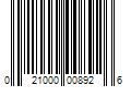 Barcode Image for UPC code 021000008926