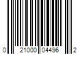 Barcode Image for UPC code 021000044962