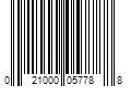 Barcode Image for UPC code 021000057788