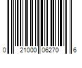 Barcode Image for UPC code 021000062706