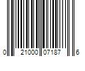 Barcode Image for UPC code 021000071876