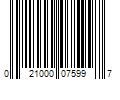 Barcode Image for UPC code 021000075997