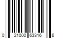 Barcode Image for UPC code 021000633166