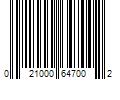 Barcode Image for UPC code 021000647002