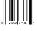 Barcode Image for UPC code 021000774364