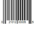 Barcode Image for UPC code 021012000055