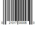 Barcode Image for UPC code 021017000050