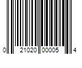 Barcode Image for UPC code 021020000054