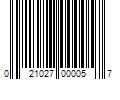 Barcode Image for UPC code 021027000057