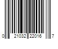 Barcode Image for UPC code 021032220167