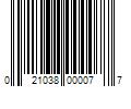 Barcode Image for UPC code 021038000077