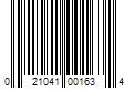 Barcode Image for UPC code 021041001634