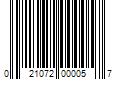 Barcode Image for UPC code 021072000057