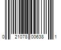 Barcode Image for UPC code 021078006381