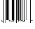 Barcode Image for UPC code 021081220927